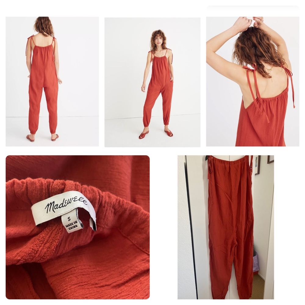Madewell Gauze Tie-Strap Jumpsuit